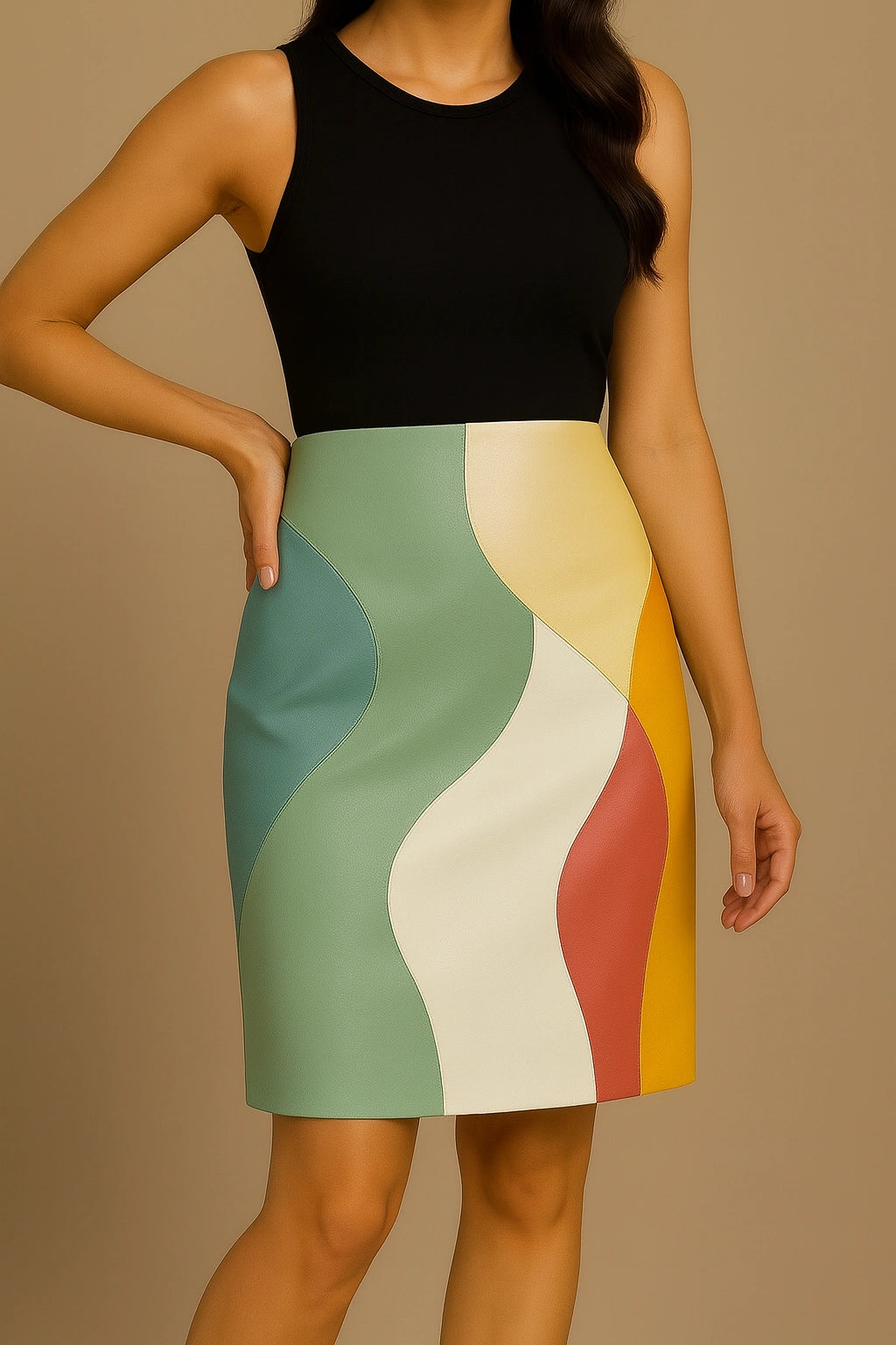 Jupe Safari Cuiriva - Vue latérale